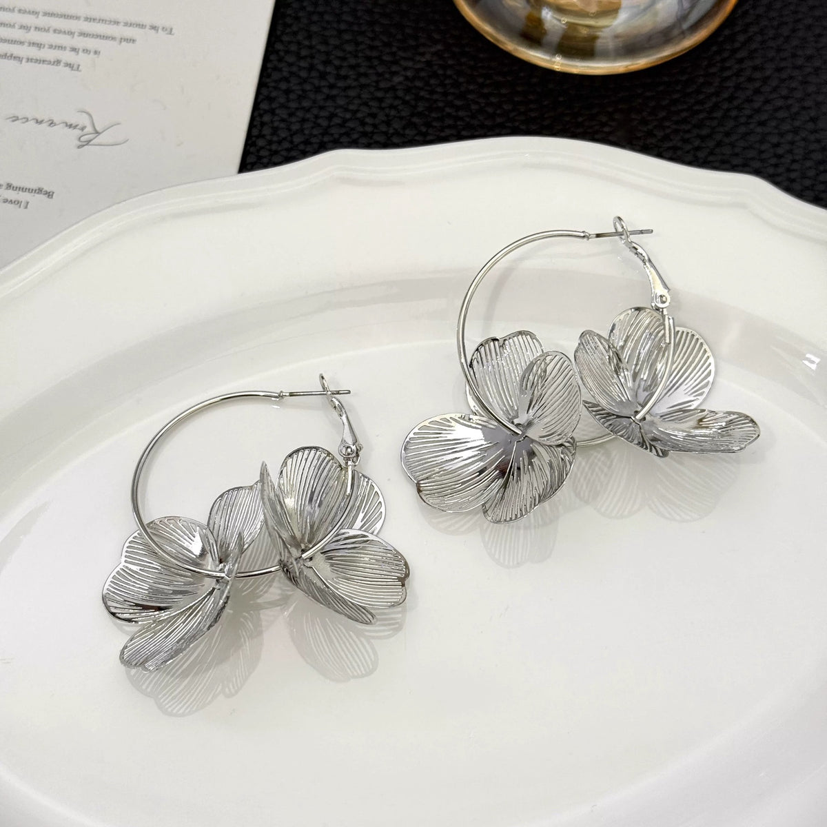Floral Metal Earrings