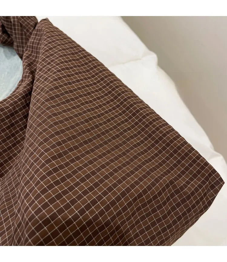 Plaid Puff Bag