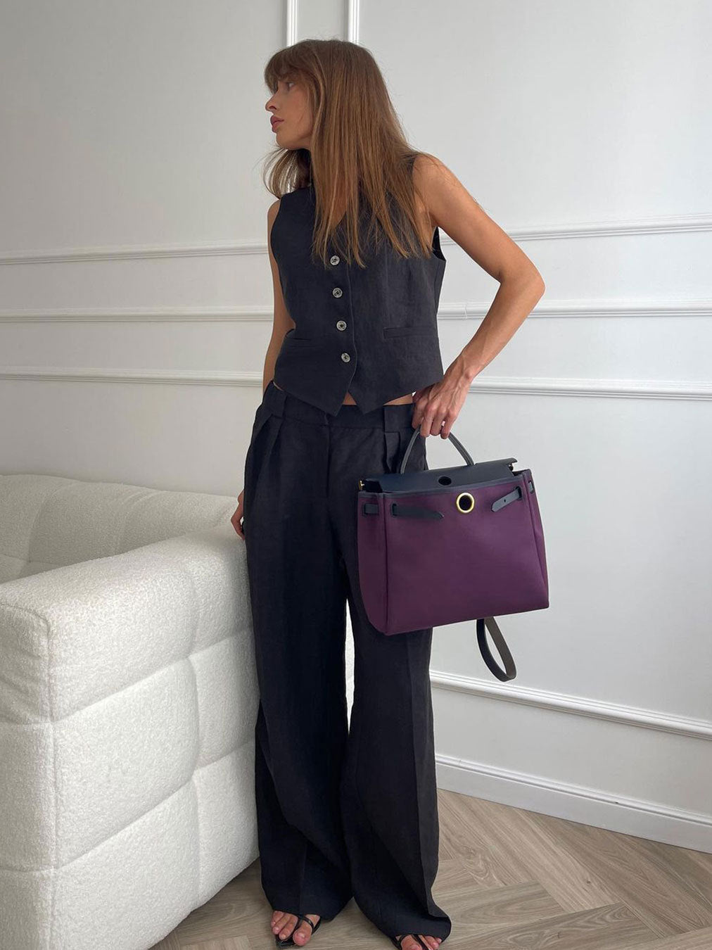 Sleeveless Vest and Pants Set