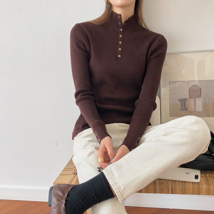 Womens Mock Neck Sweater