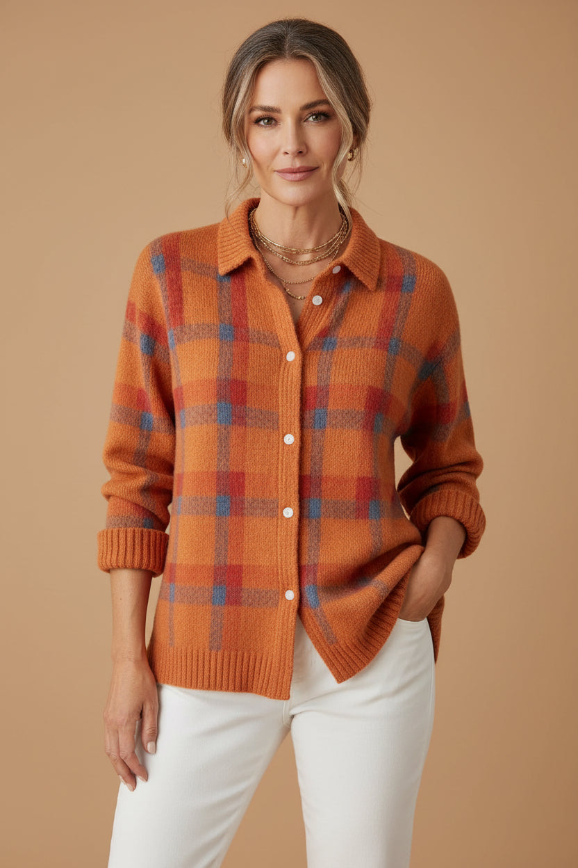 RETRO CHECK SWEATER