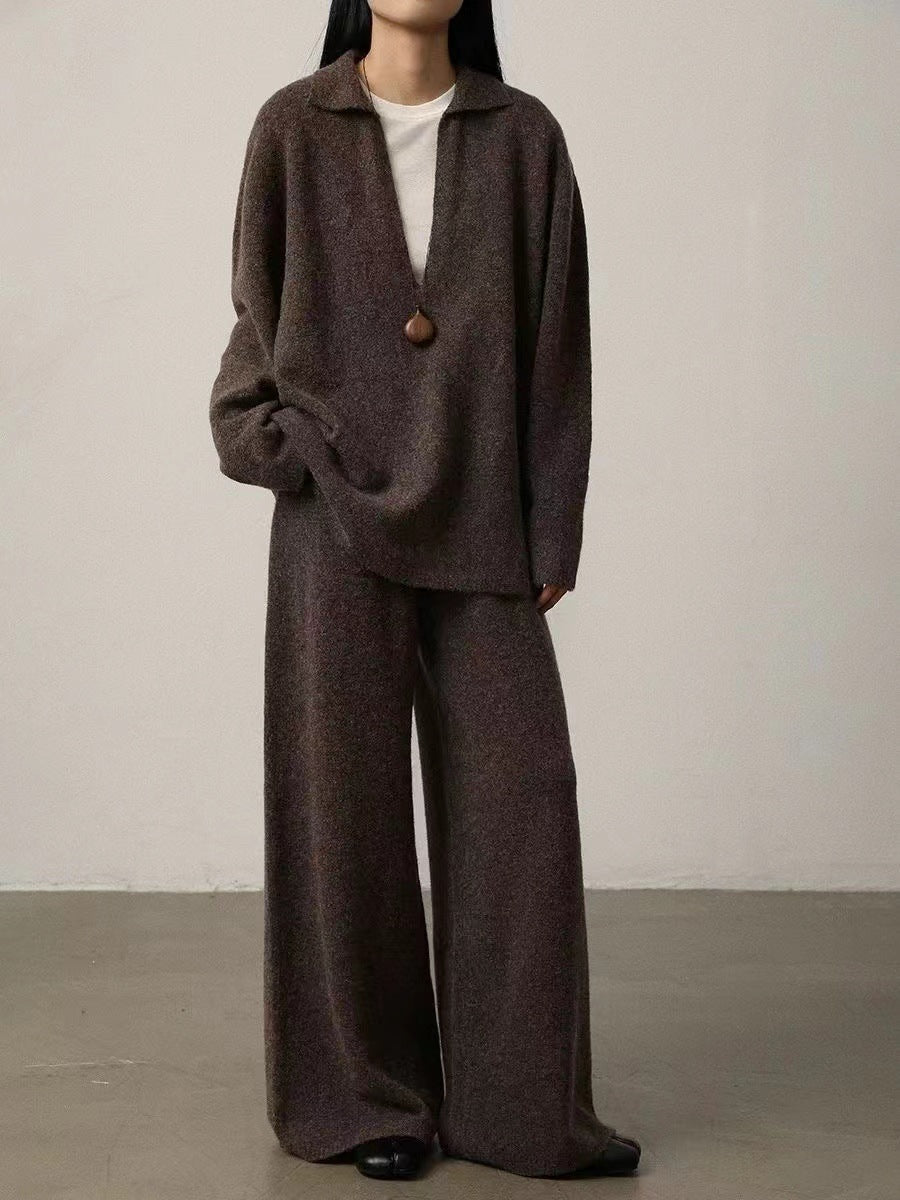 Relaxed Knitwear Two-Piece Set