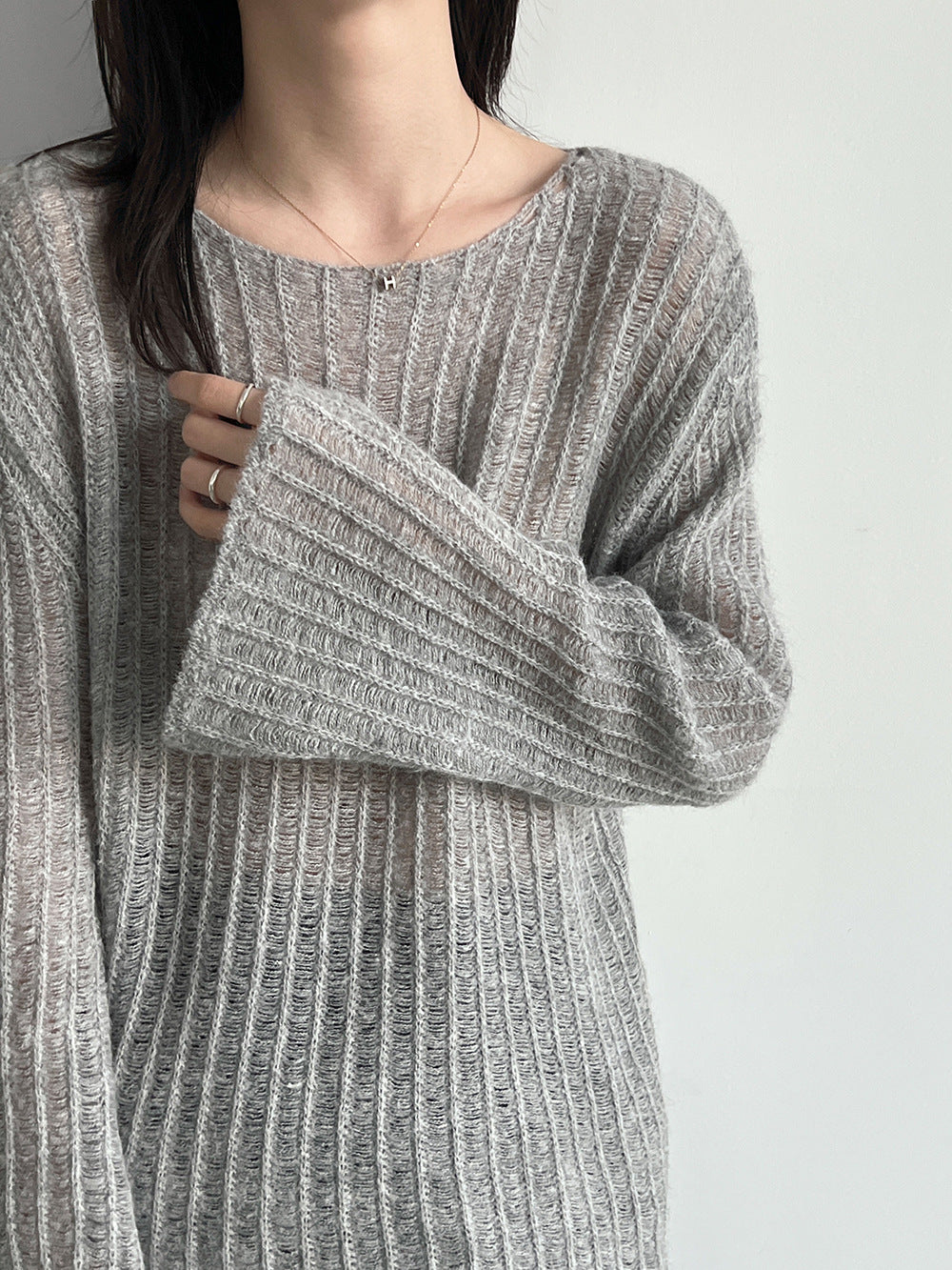 Knit Wool Blend Sweater