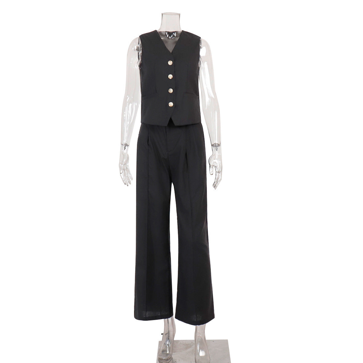 Sleeveless Vest and Pants Set