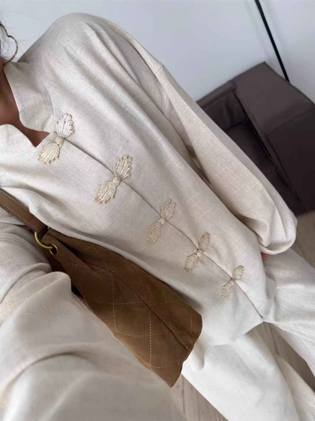 Loose Fit Retro Long Sleeve Shirt Set