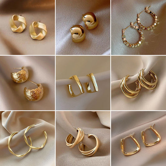 Geometric 925 Silver Earrings