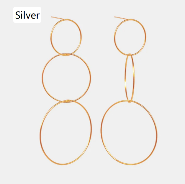 Women's simple geometric multi-purpose large and small ear cuffs