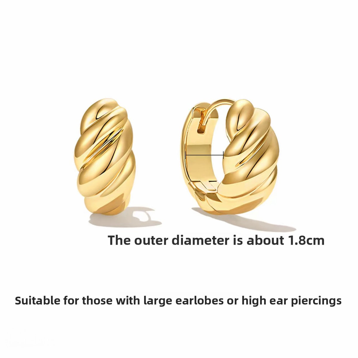 Copper Alloy Star Sheep Horn Earrings Geometric Minimalist Women Ear Studs