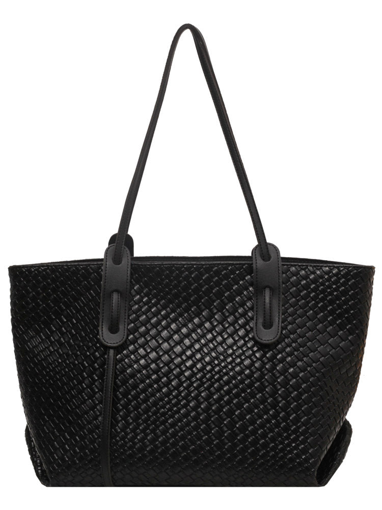 Woven Shoulder Tote Bag
