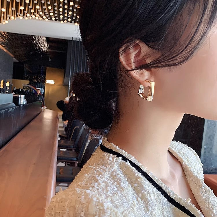 Geometric 925 Silver Earrings