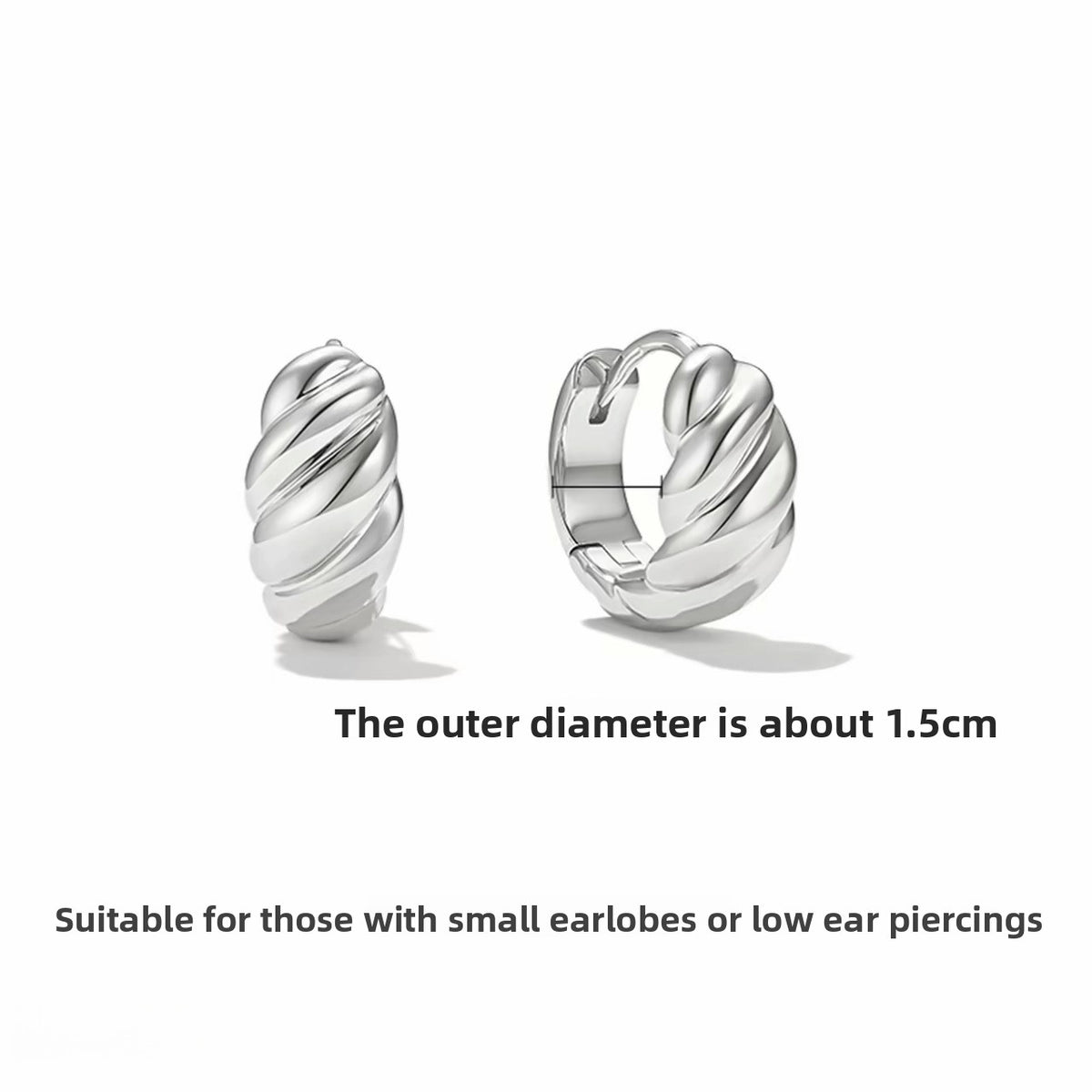 Copper Alloy Star Sheep Horn Earrings Geometric Minimalist Women Ear Studs