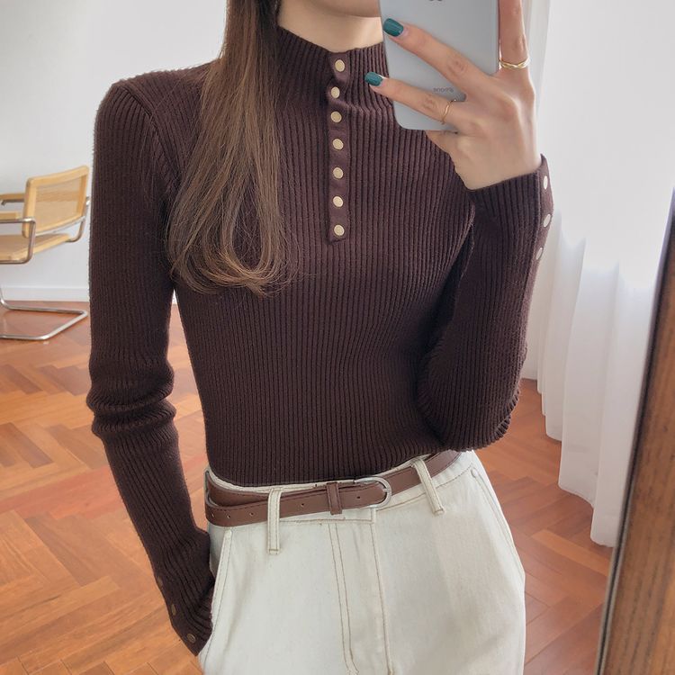 Womens Mock Neck Sweater