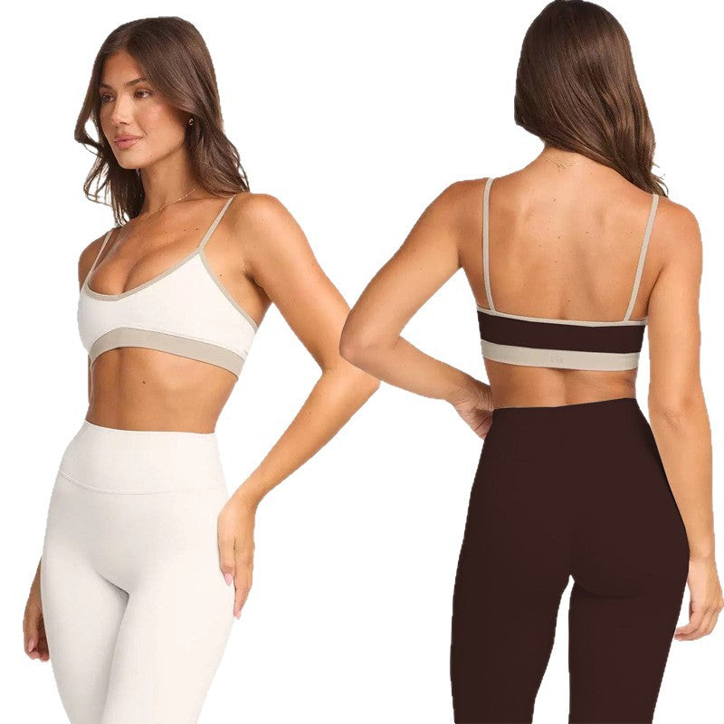 Yoga Sports Bra and Flared Pants Set