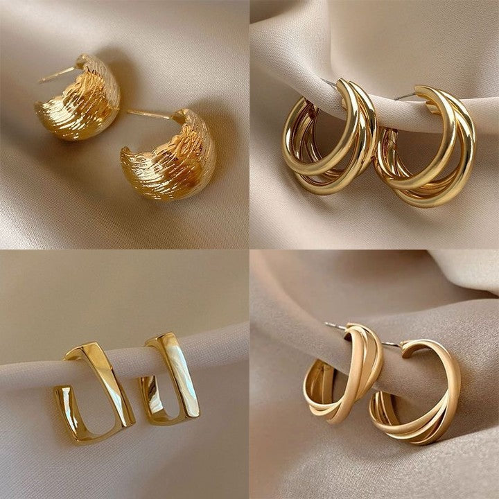 Geometric 925 Silver Earrings