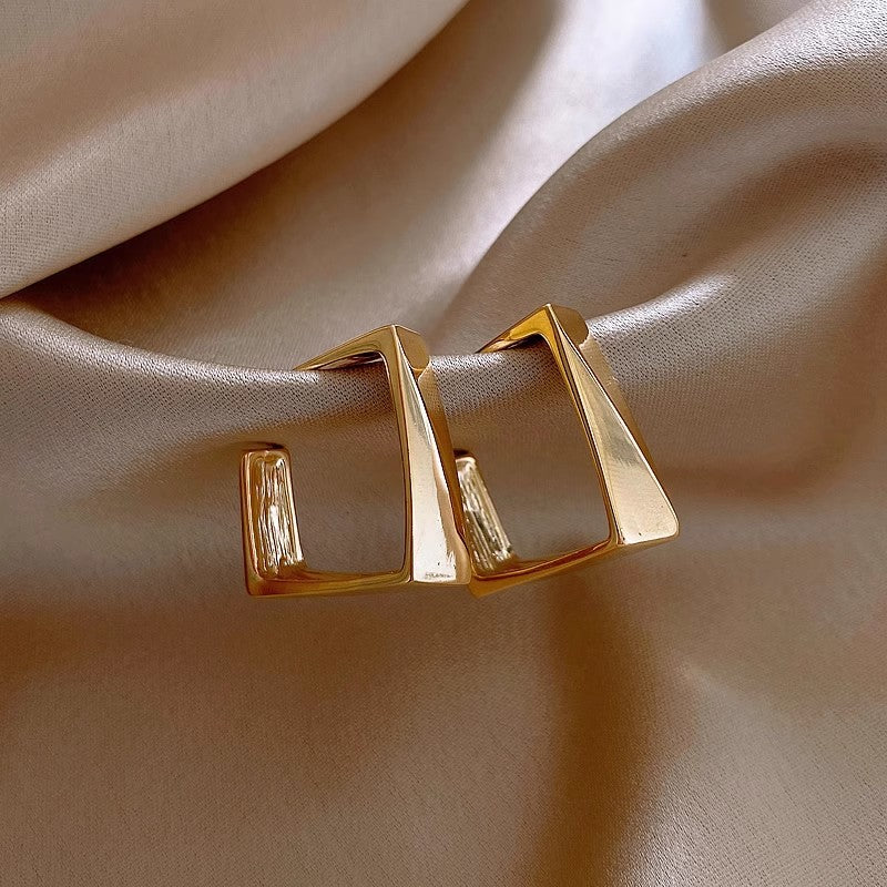Geometric 925 Silver Earrings