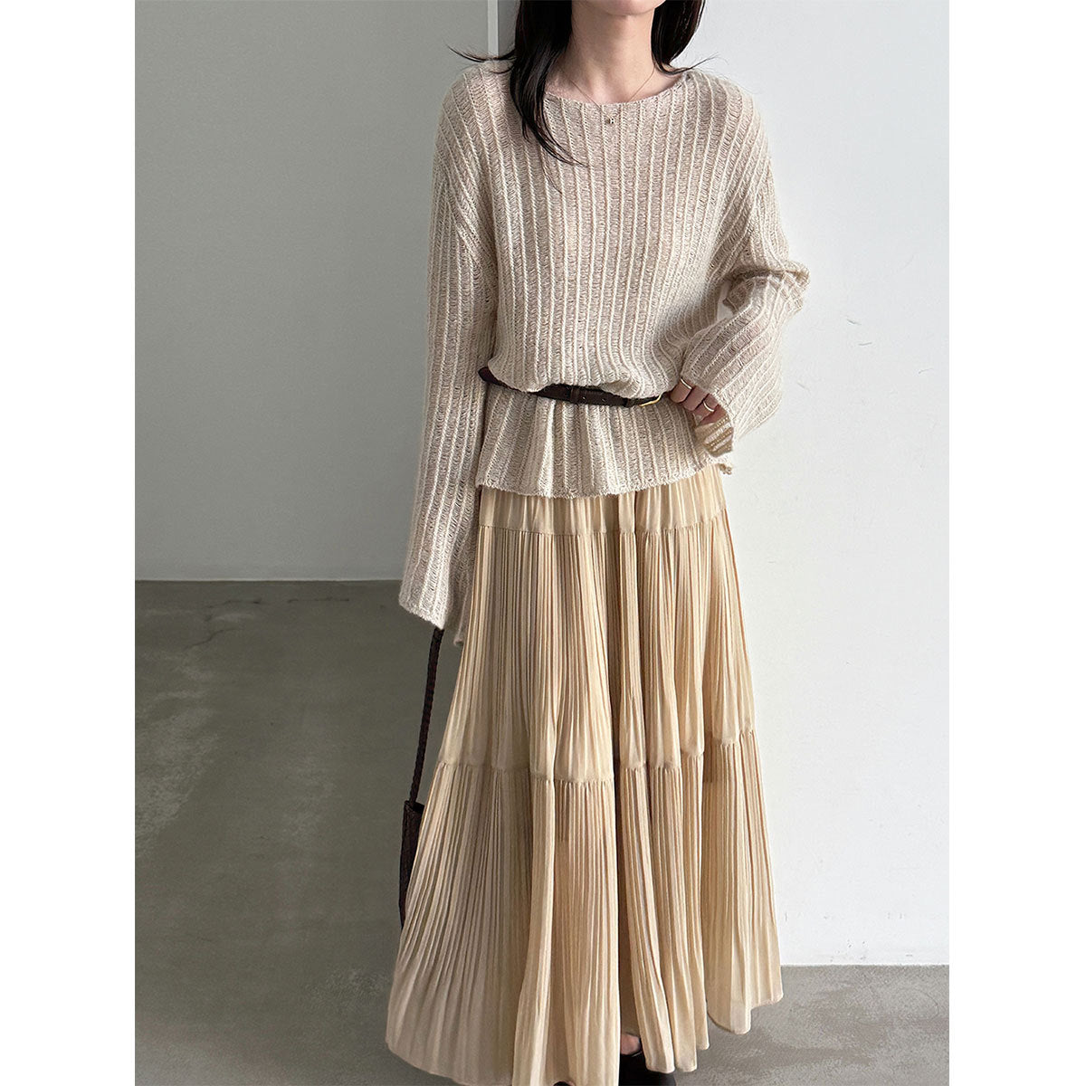 Knit Wool Blend Sweater