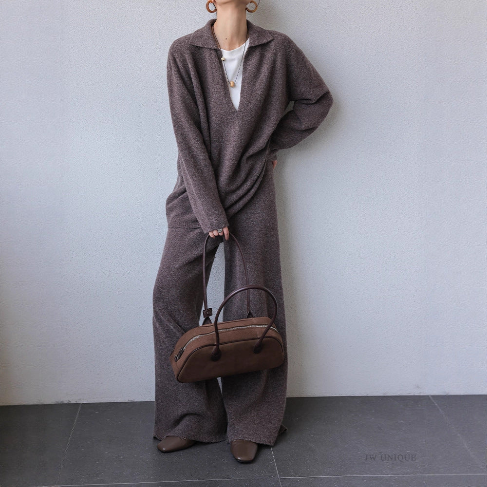 Relaxed Knitwear Two-Piece Set