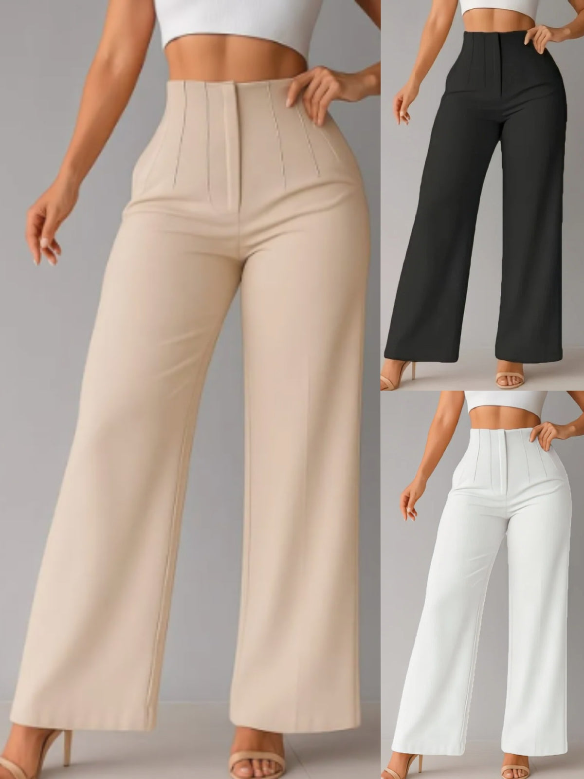 High Waist Wide Leg Pants