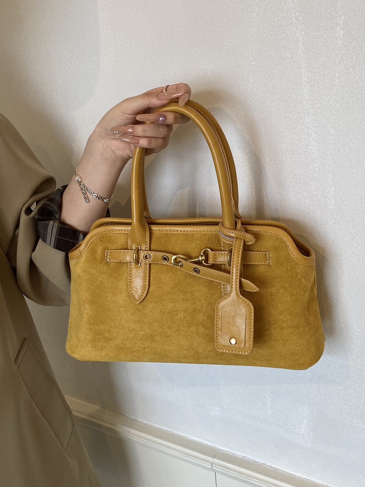 Suede Crossbody Bag