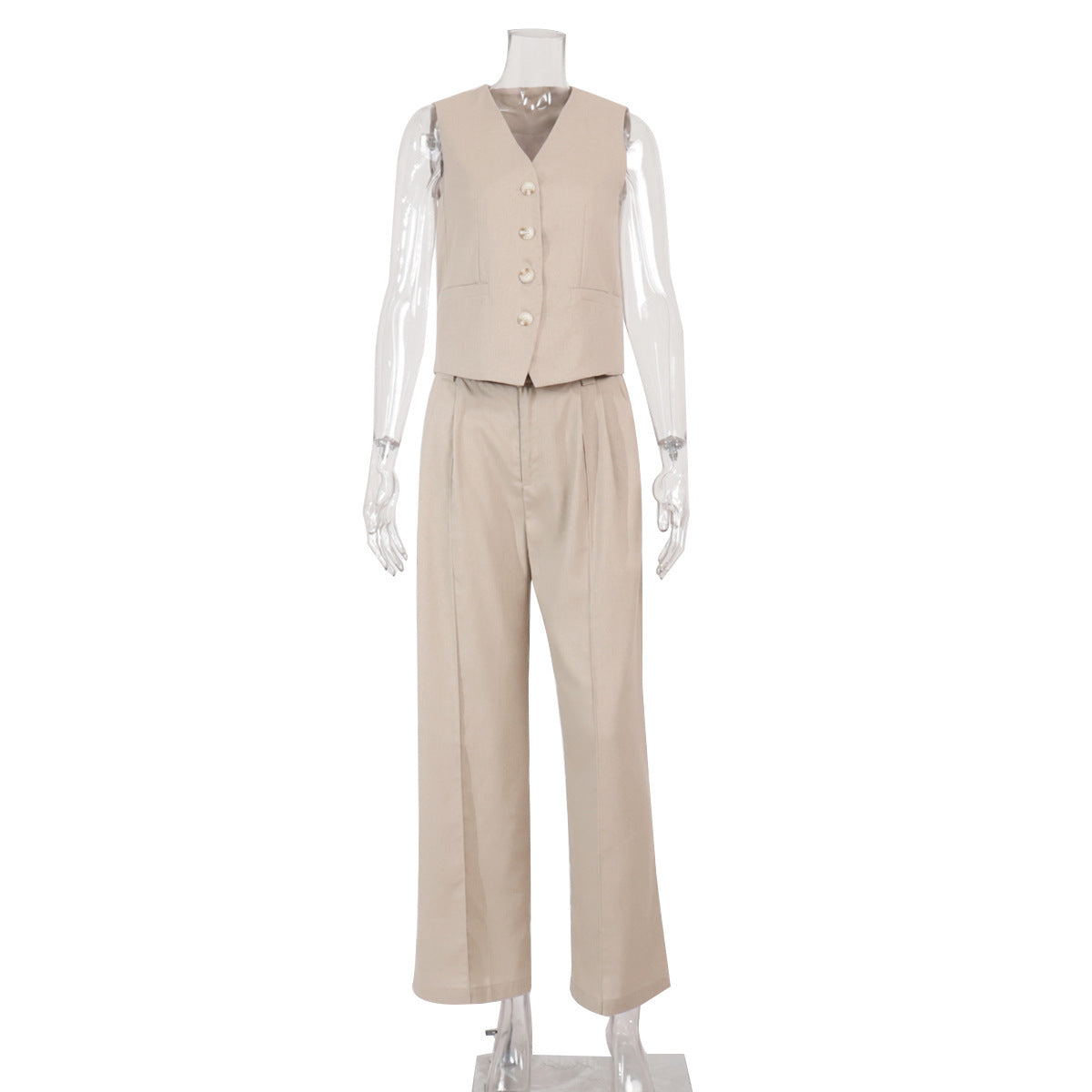Sleeveless Vest and Pants Set