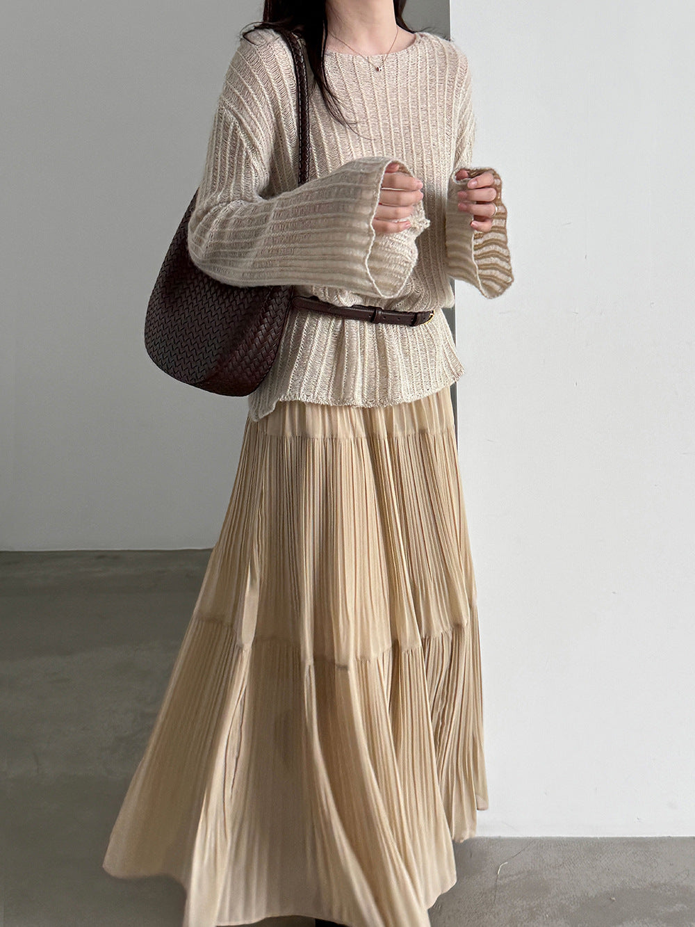 Knit Wool Blend Sweater