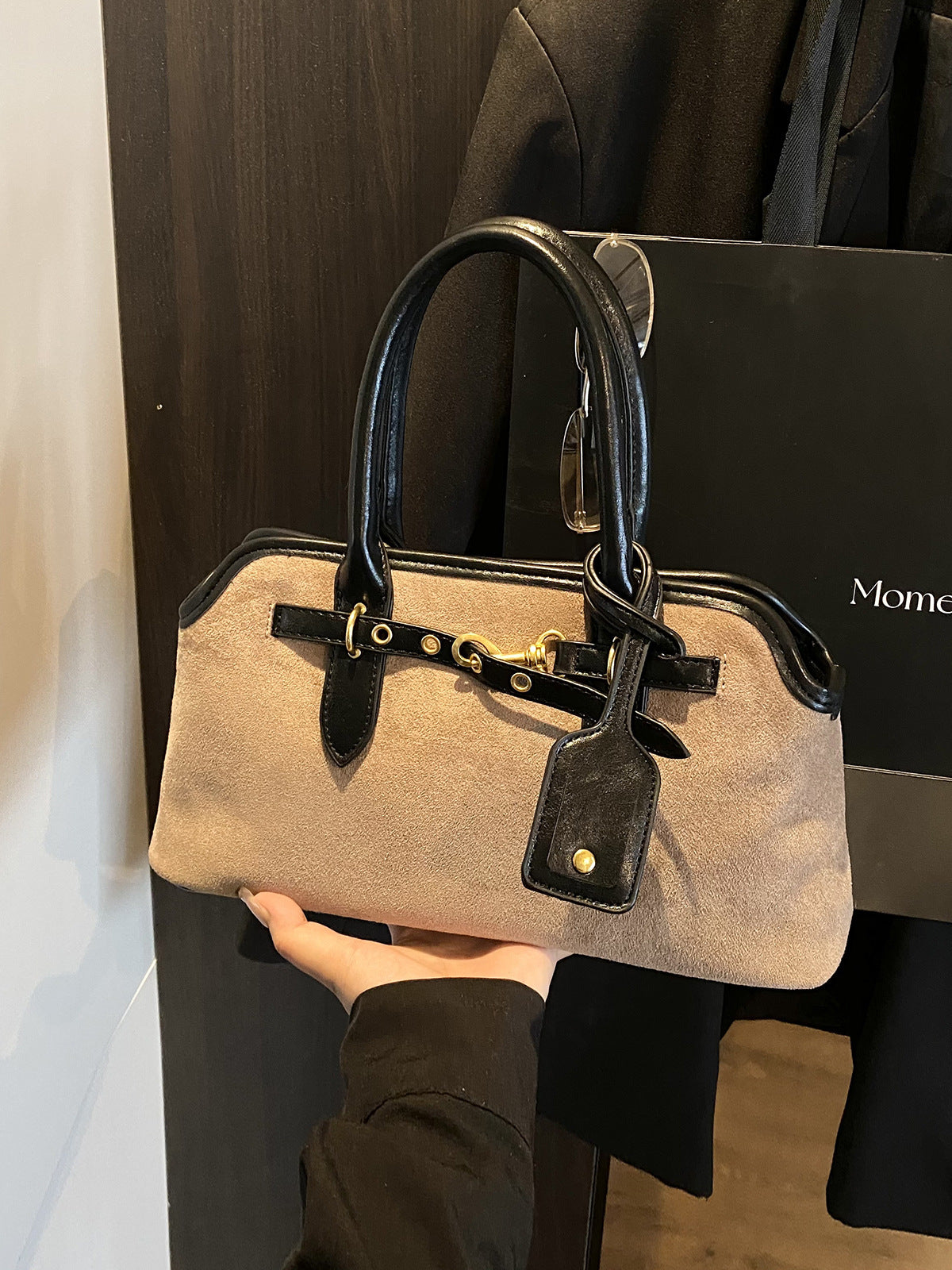 Suede Crossbody Bag