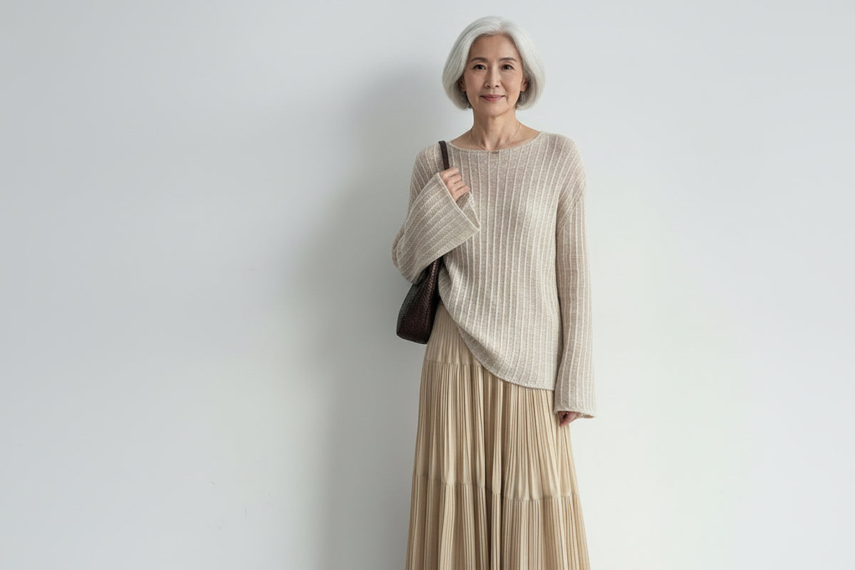 Knit Wool Blend Sweater