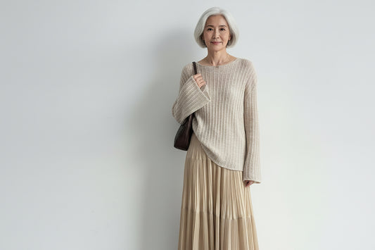 Knit Wool Blend Sweater