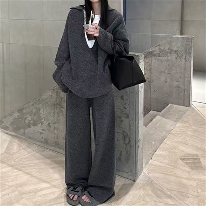 Relaxed Knitwear Two-Piece Set