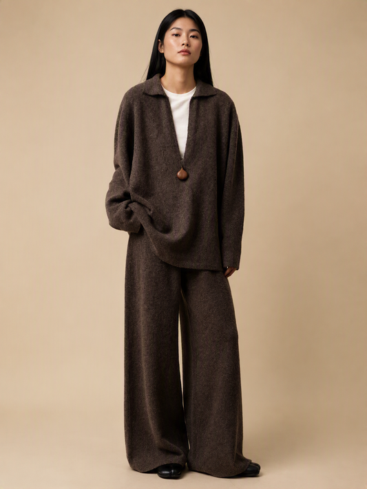 Relaxed Knitwear Two-Piece Set