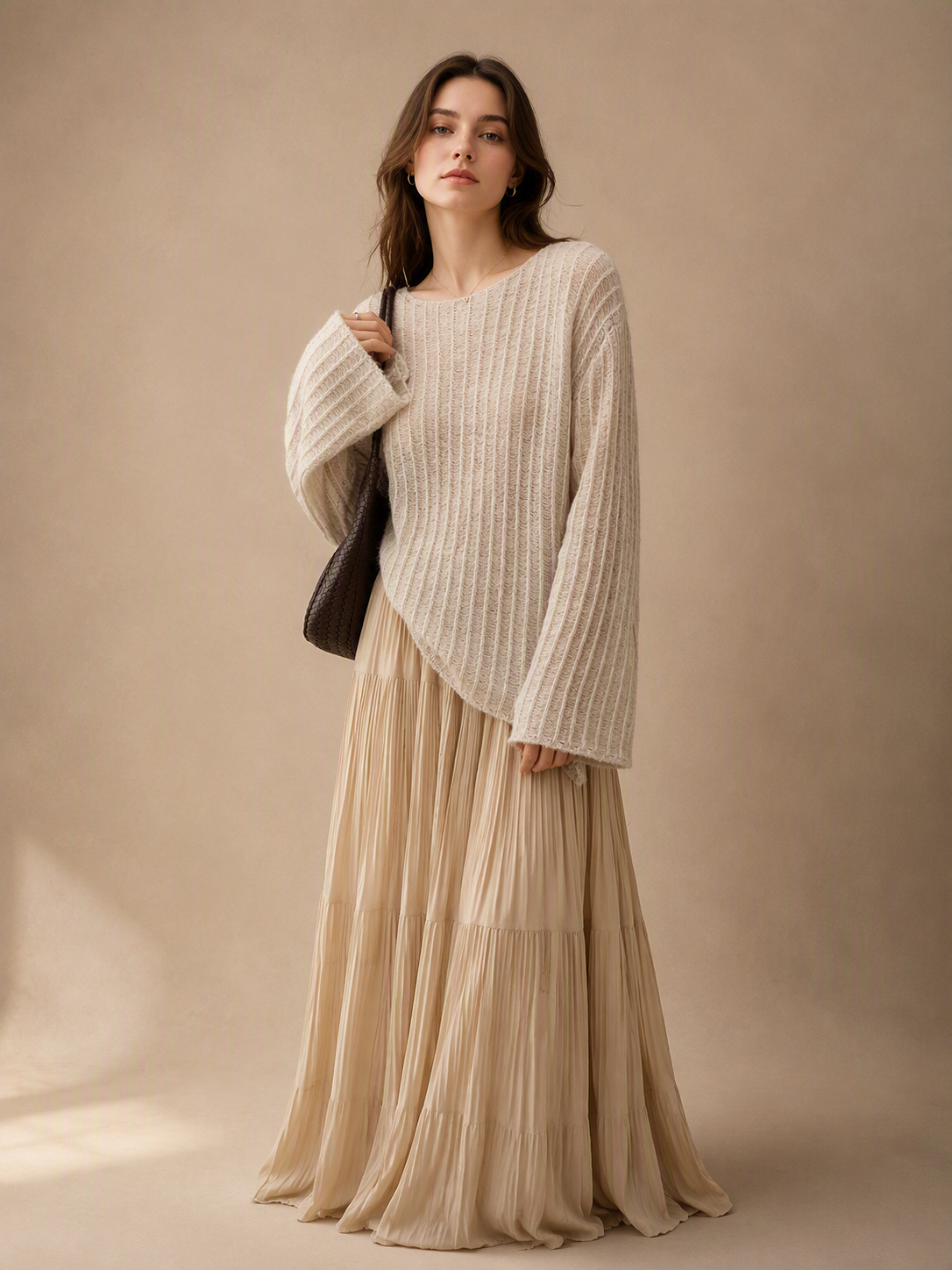 Knit Wool Blend Sweater