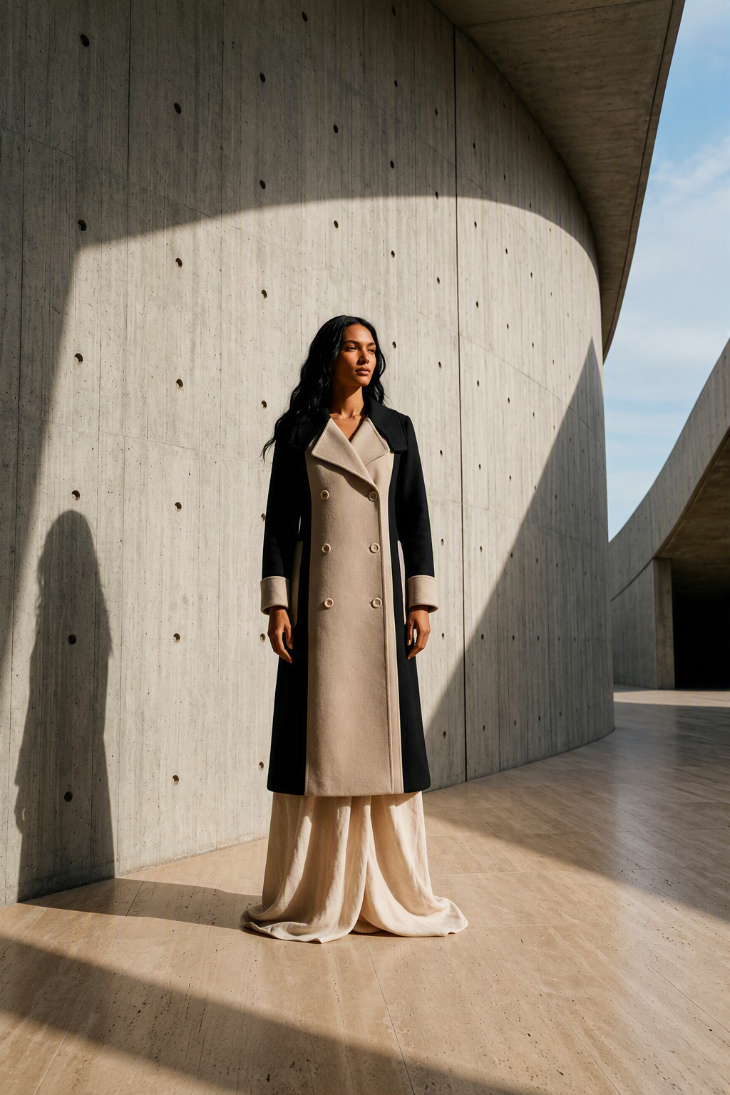 Women's Woolen Mid-Length Coat