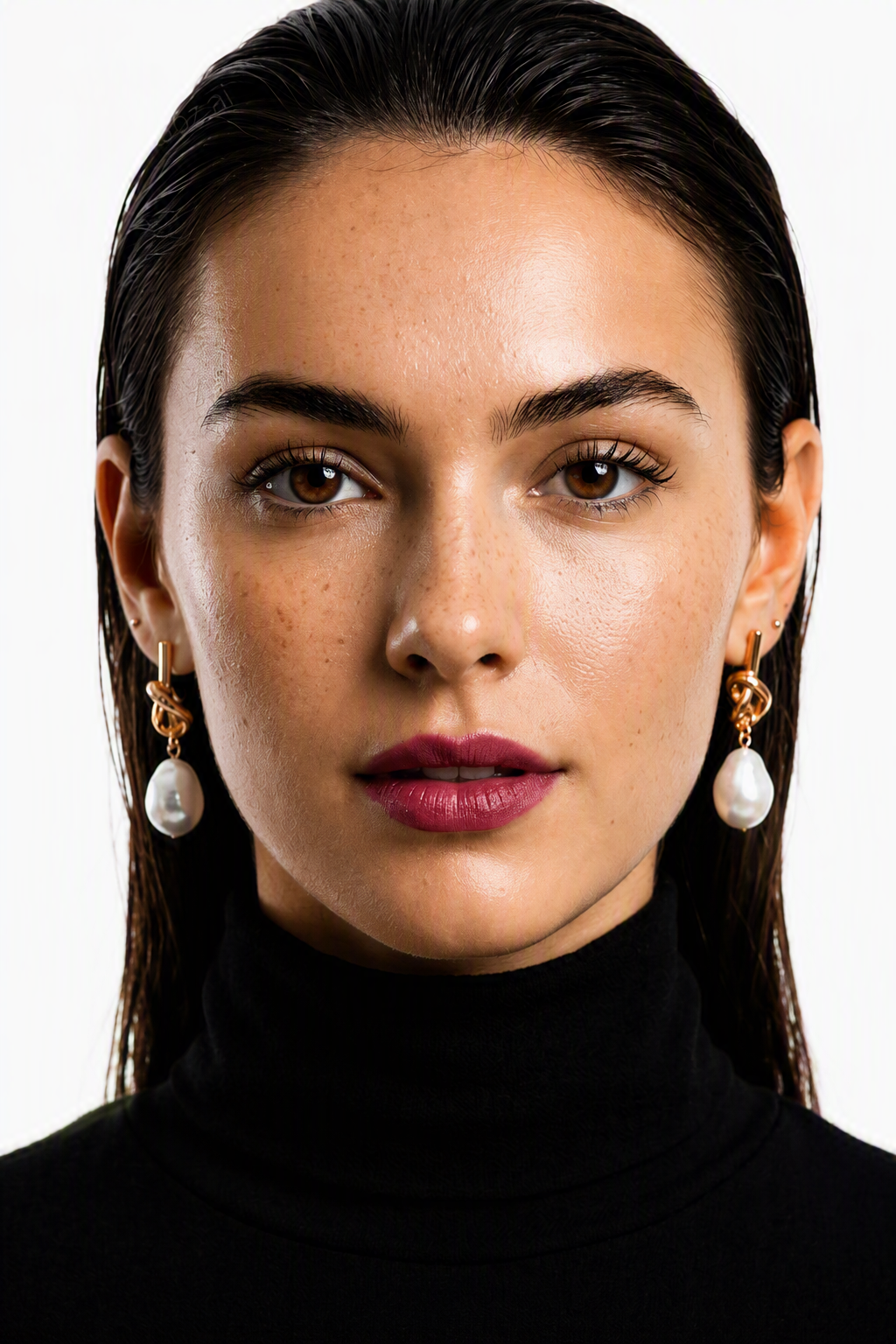 Baroque Pearl Knot Drop Earrings