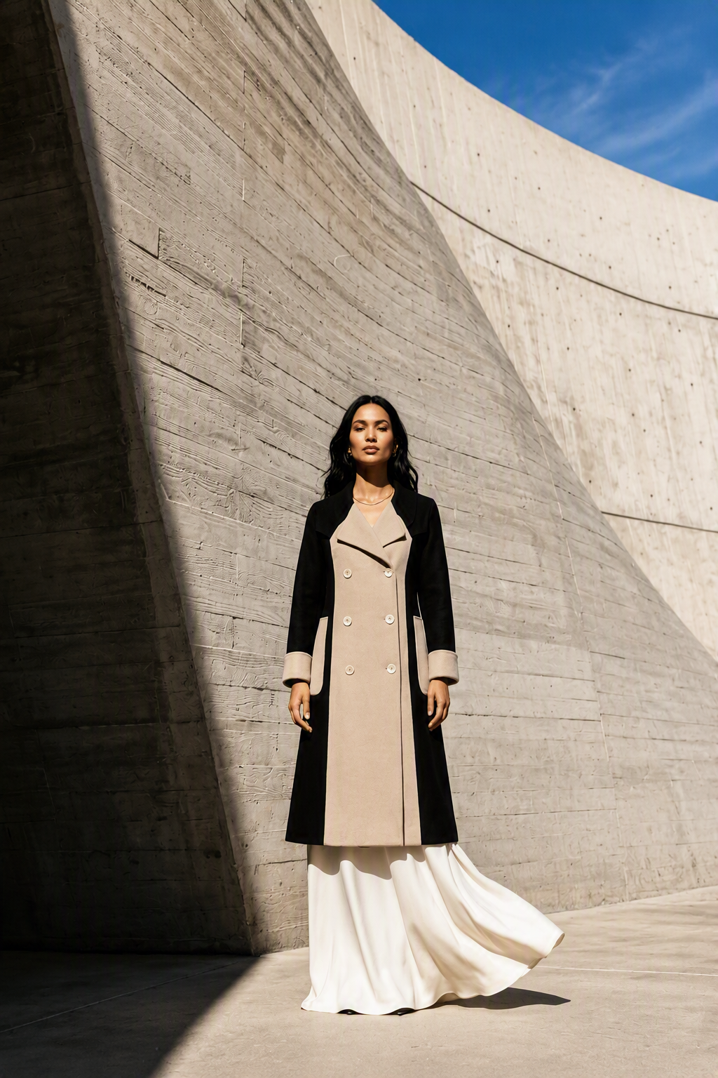 Women's Woolen Mid-Length Coat