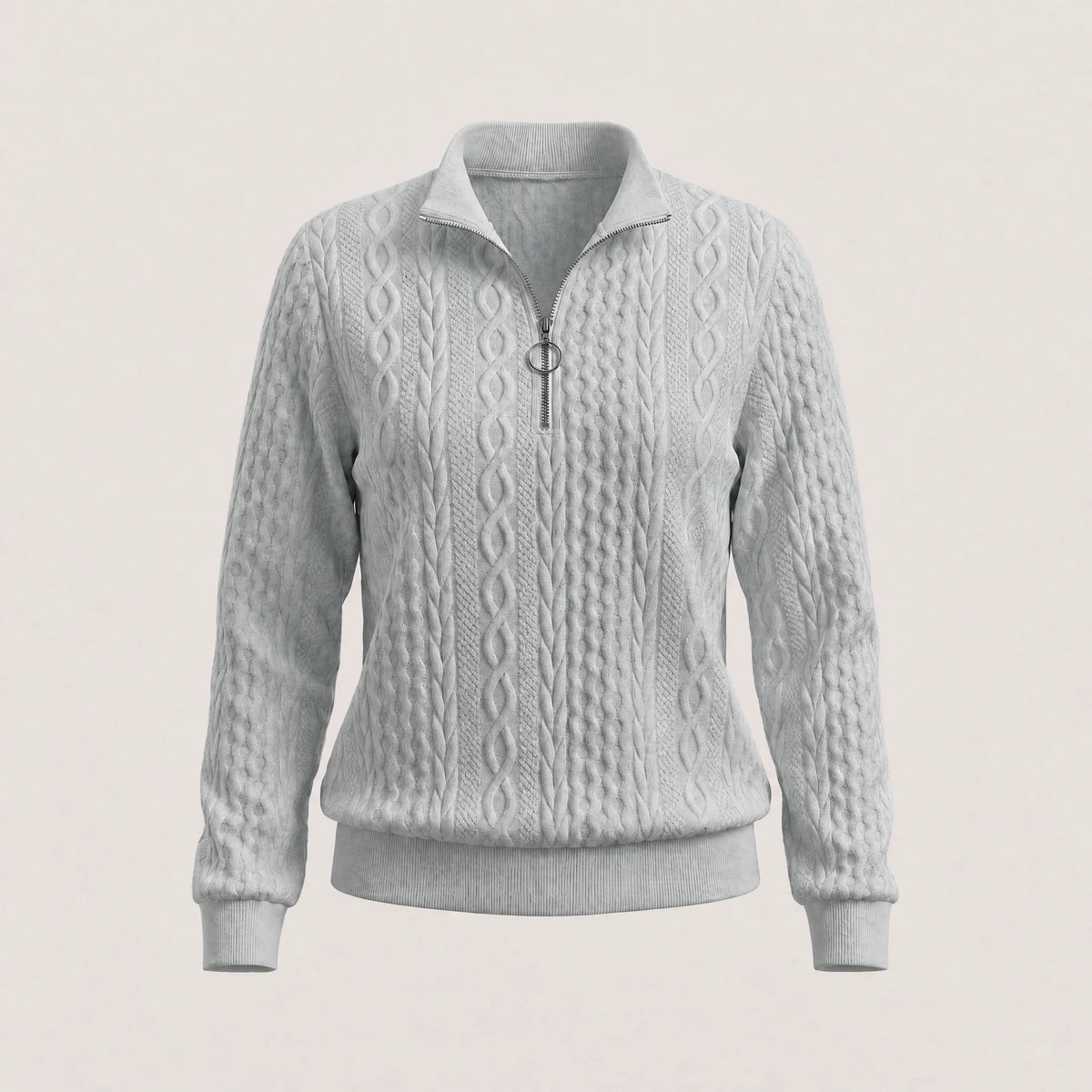 Women's Quilted Zipper Sweatshirt