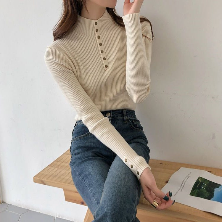 Womens Mock Neck Sweater