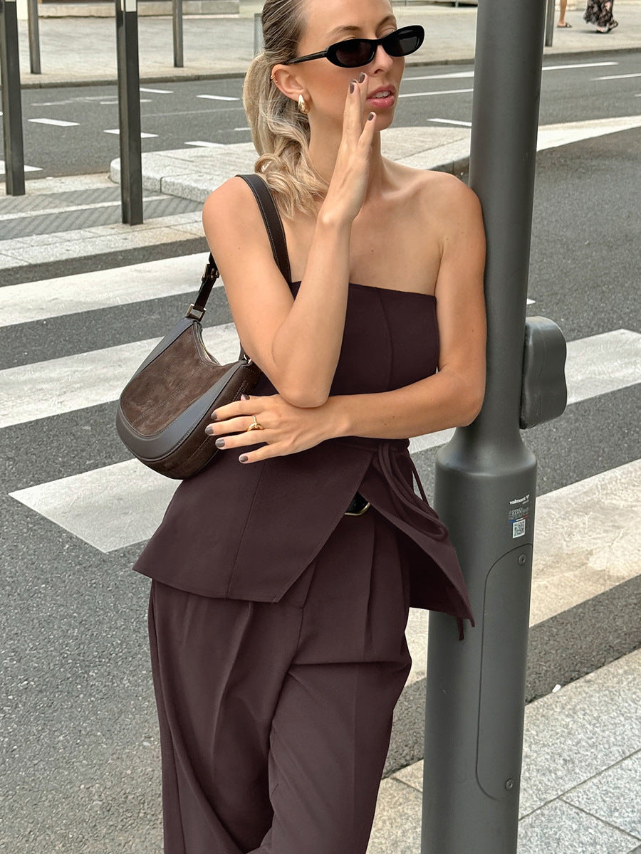 Retro OffShoulder TwoPiece Set