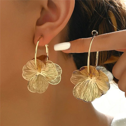 Floral Metal Earrings