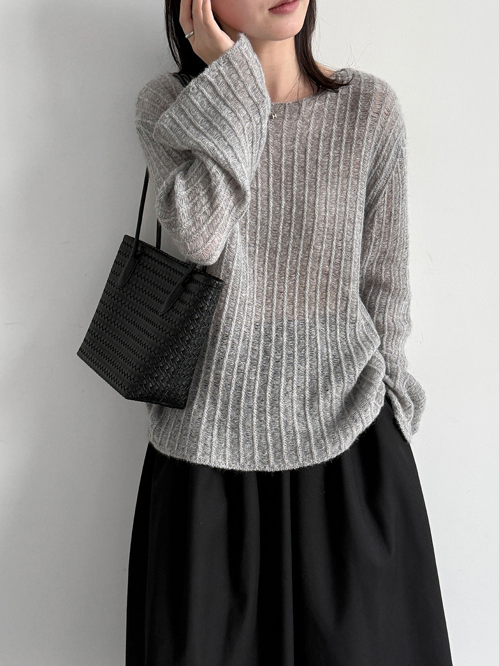 Knit Wool Blend Sweater