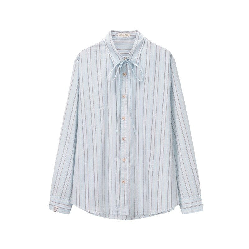 Blue Striped Loose Shirt