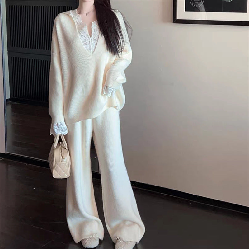 Relaxed Knitwear Two-Piece Set