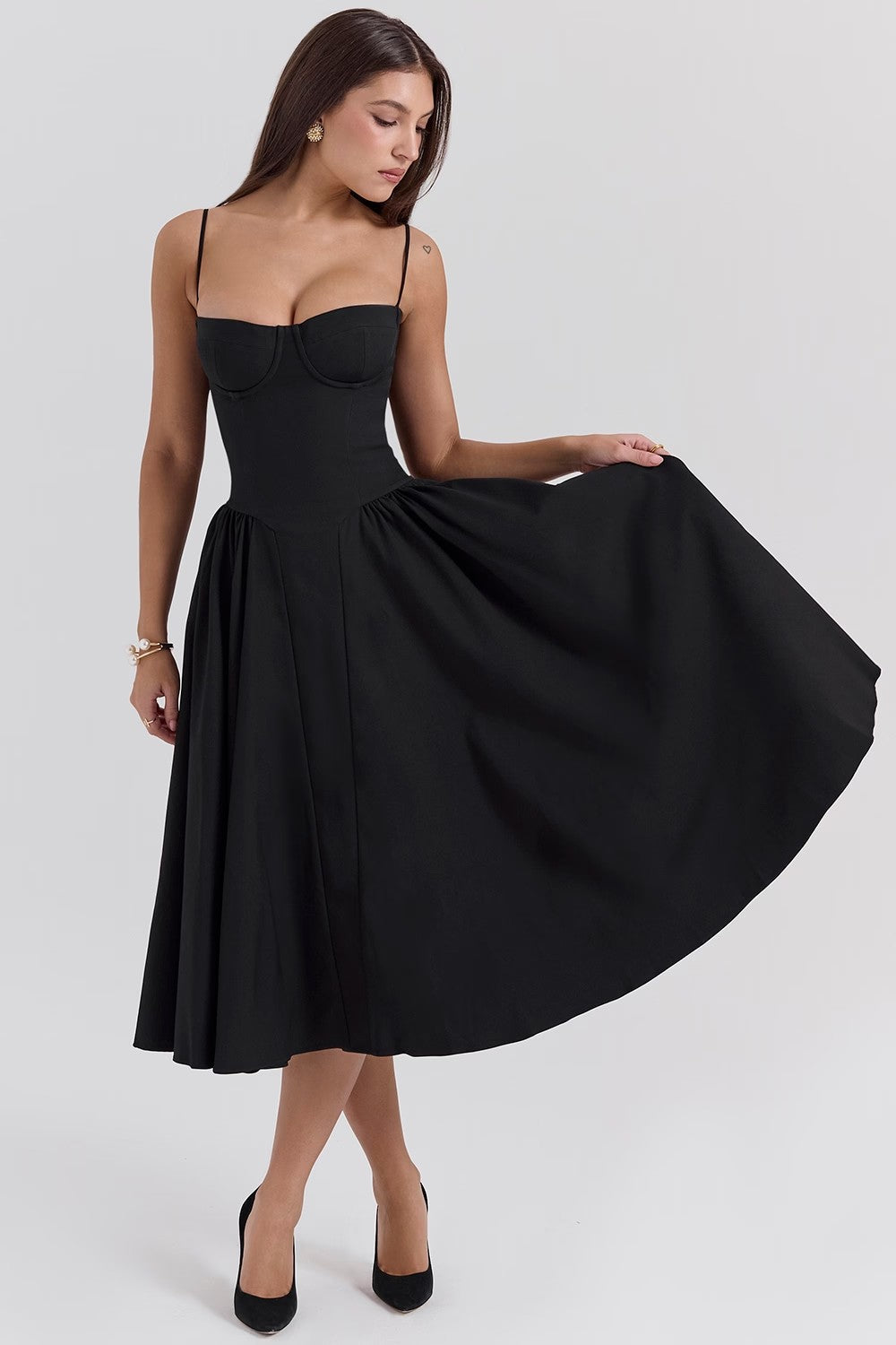 Elegant Stitching Slip Dress