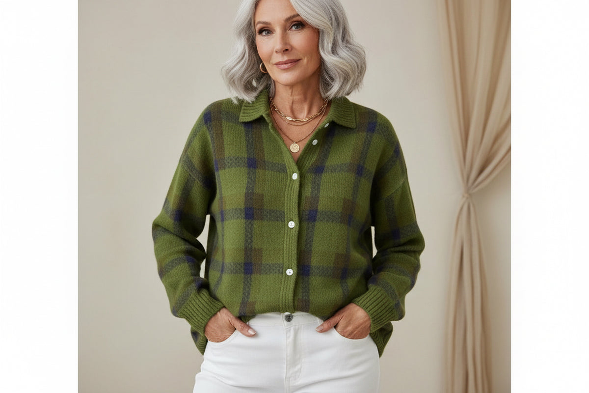 RETRO CHECK SWEATER