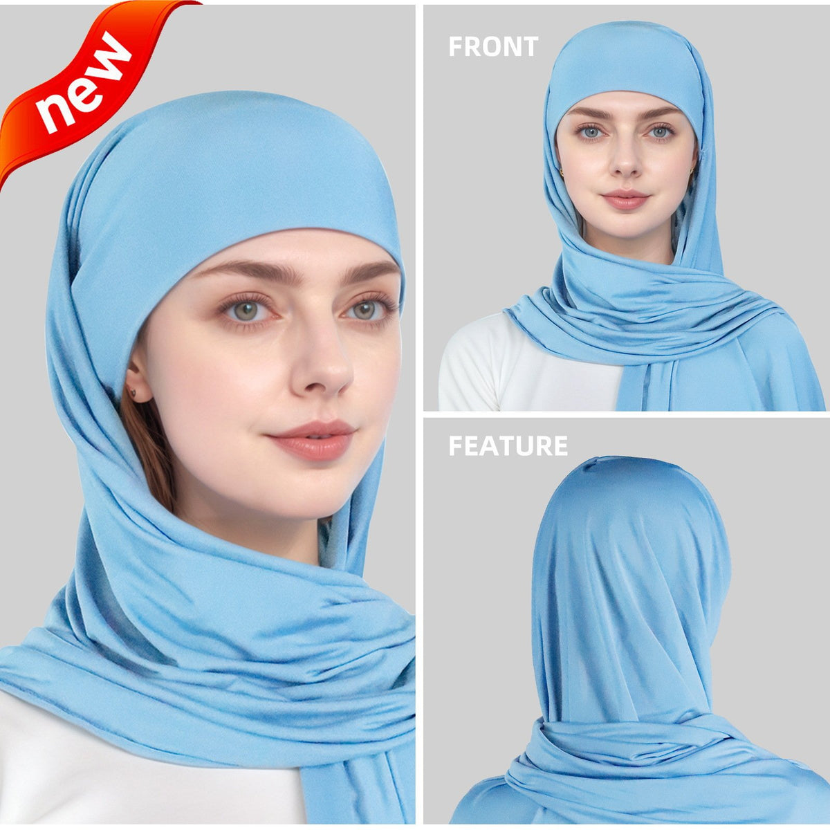 Simple single-layer brim headscarf