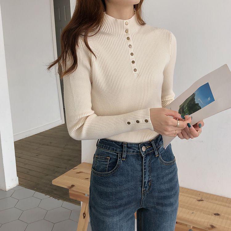 Womens Mock Neck Sweater