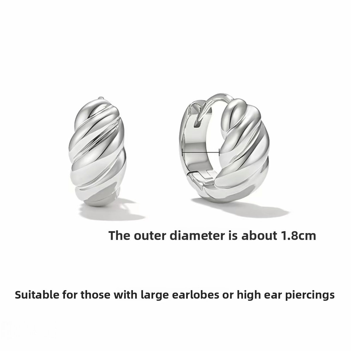 Copper Alloy Star Sheep Horn Earrings Geometric Minimalist Women Ear Studs
