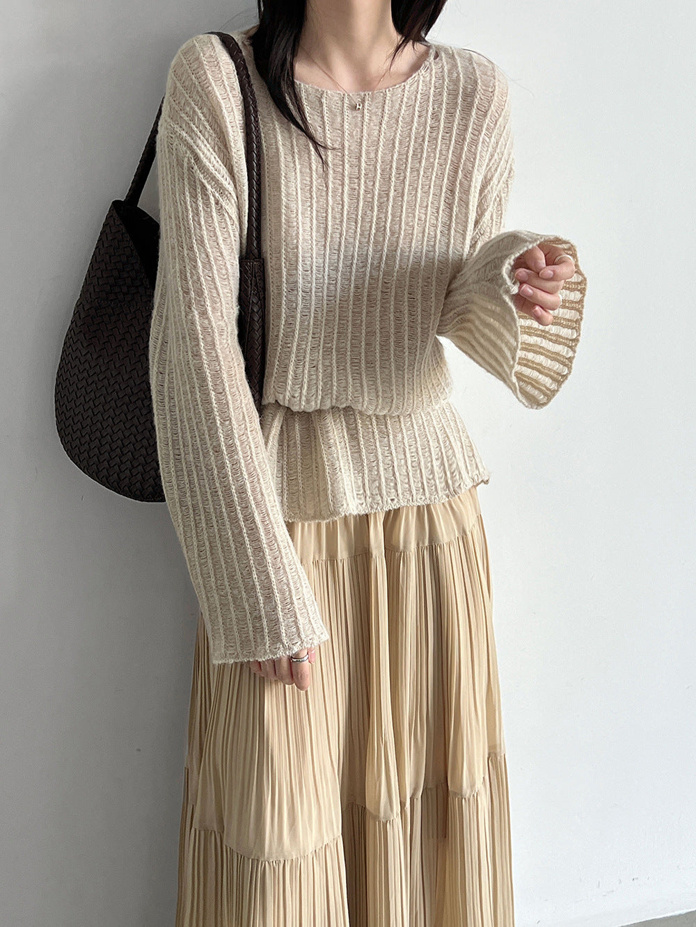 Knit Wool Blend Sweater