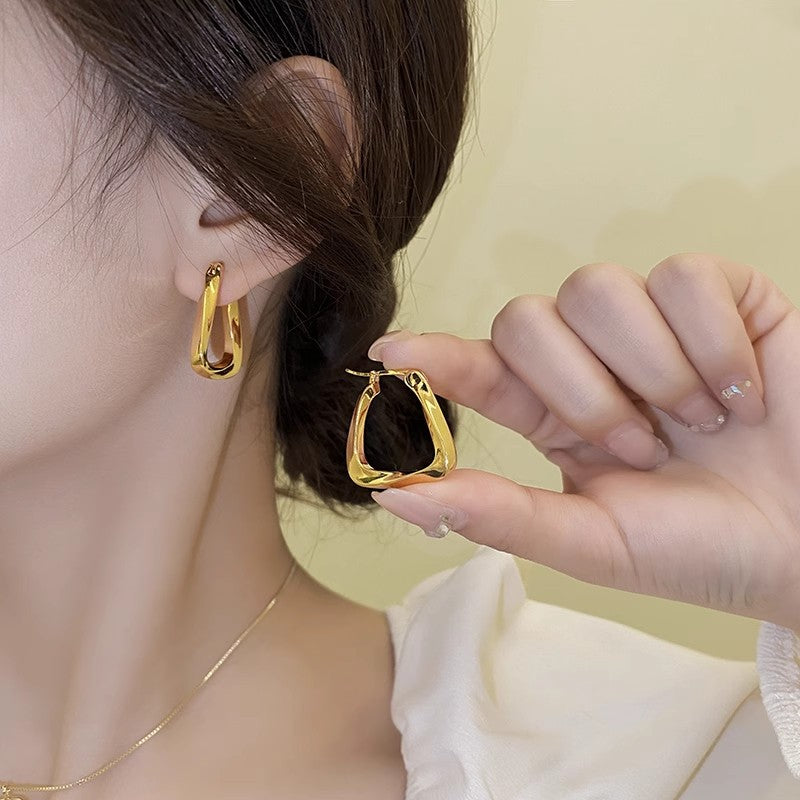 Geometric 925 Silver Earrings