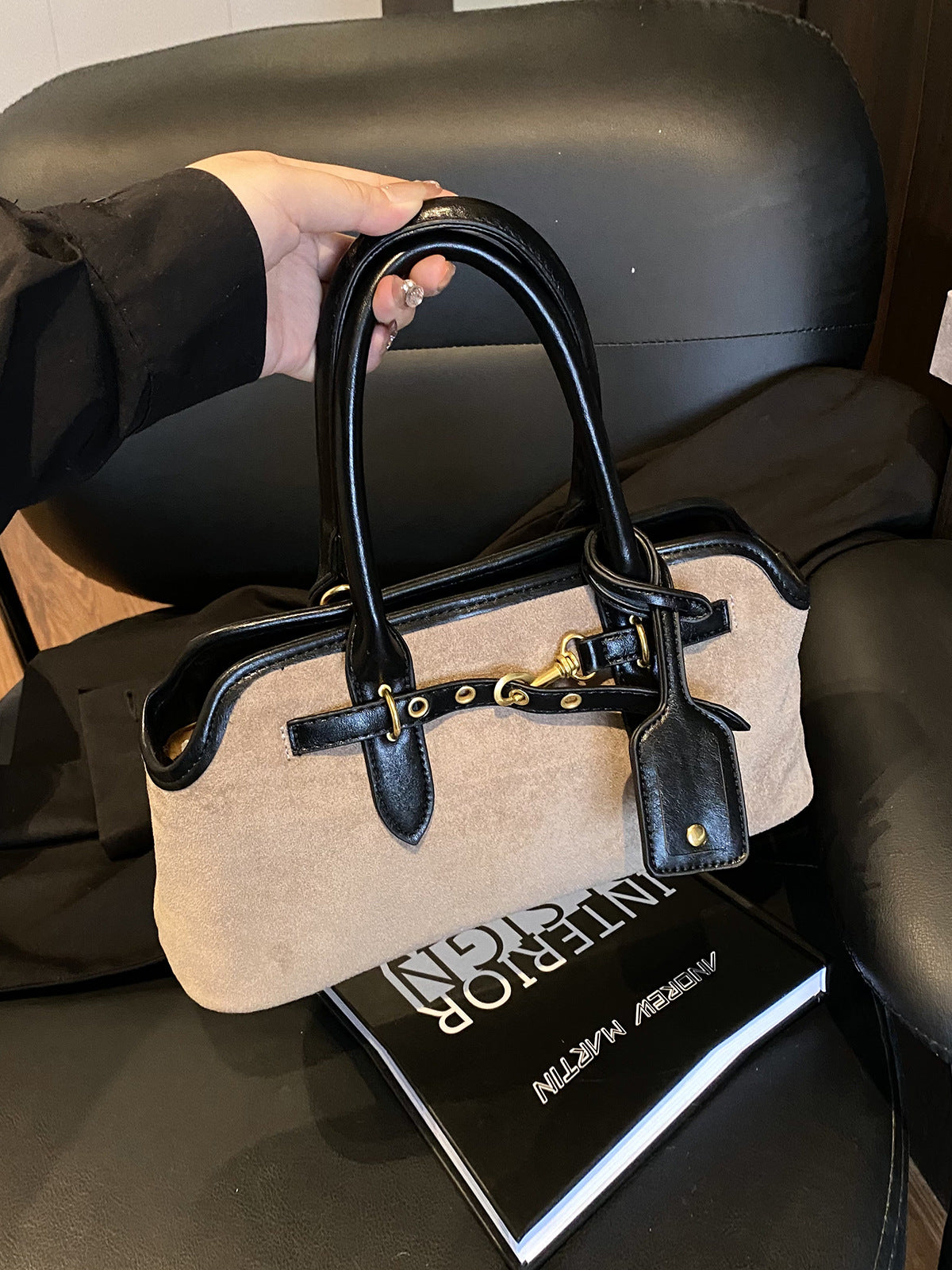 Suede Crossbody Bag