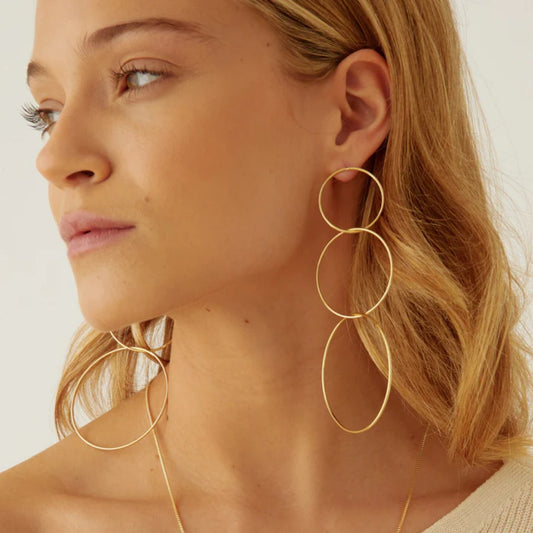 Women's simple geometric multi-purpose large and small ear cuffs